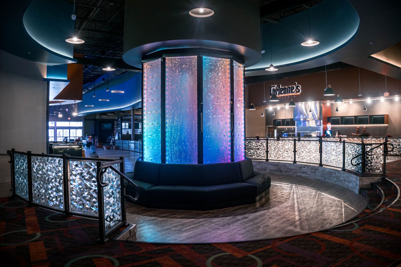 Bubble Wall-Swirley Rod Style-Cylinder Tube Shape At Spare Time Bowling In Omaha, Nebraska