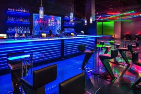 Bubble Wall-Swirley Rod Style-at Shadeh Nightclub In Buffalo Thunder Casino In New Mexico