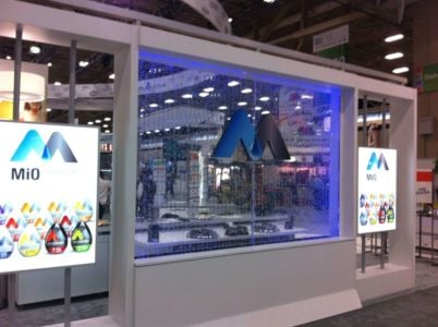 Bubble Wall With Logo At Kraft Tradeshow Booth Las Vegas With Blue 