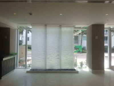 Stainless Mesh Water Wall At Residence Inn By Marriott In Surfside Miami Beach Florida