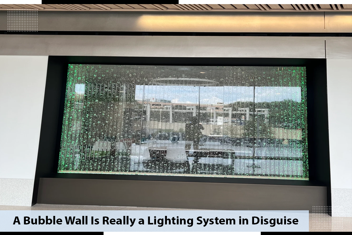 A Bubble Wall Is Really a Lighting System in Disguise