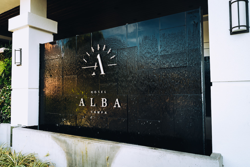 Black Acrylic Water Wall at Hotel Alba in Tampa Florida 7