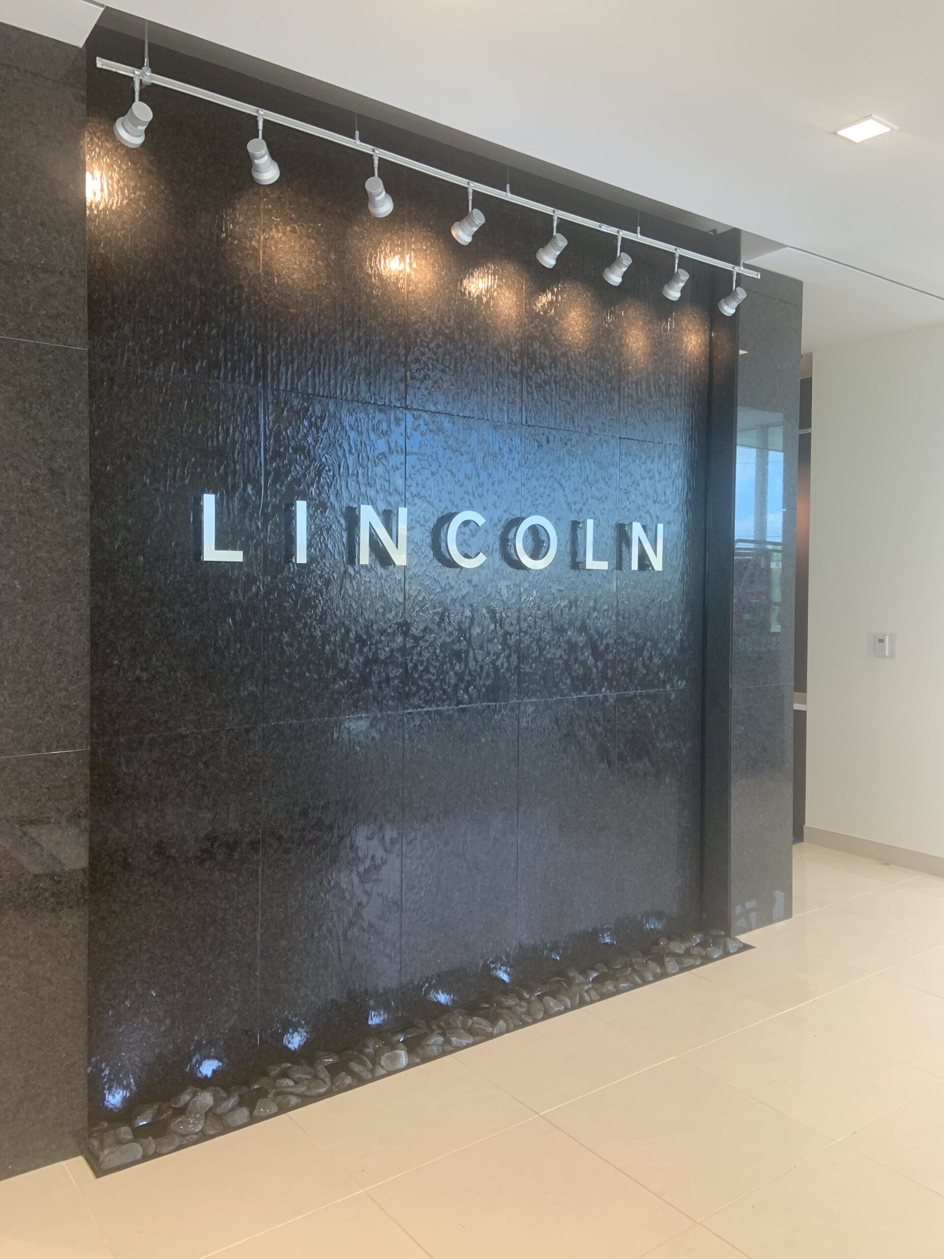 Black Granite Waterfall for West Point Lincoln in Sugar Land, Texas