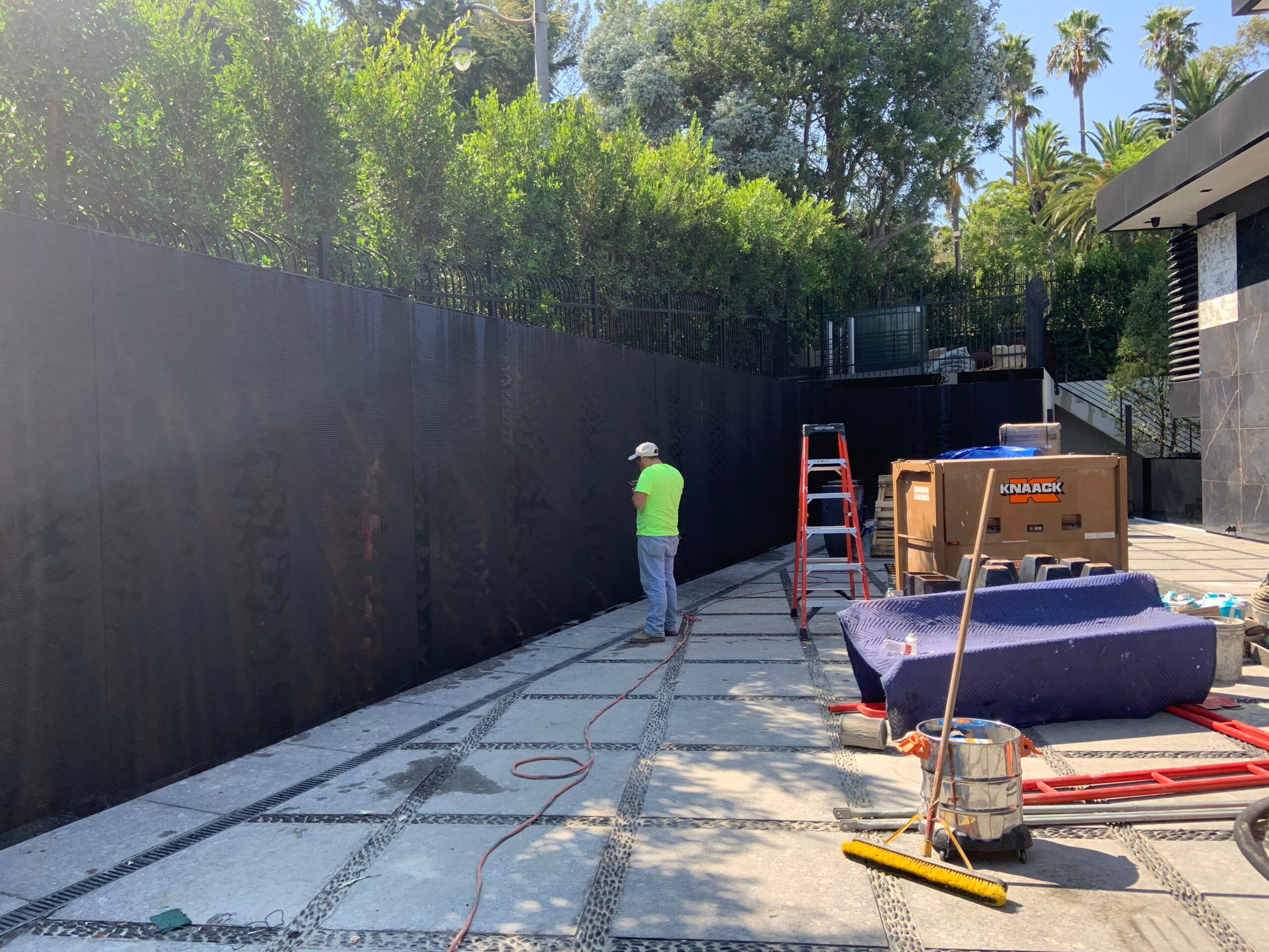 Black Scored Acrylic for Residence at 1200 Bel Air Los Angeles California 2 scaled