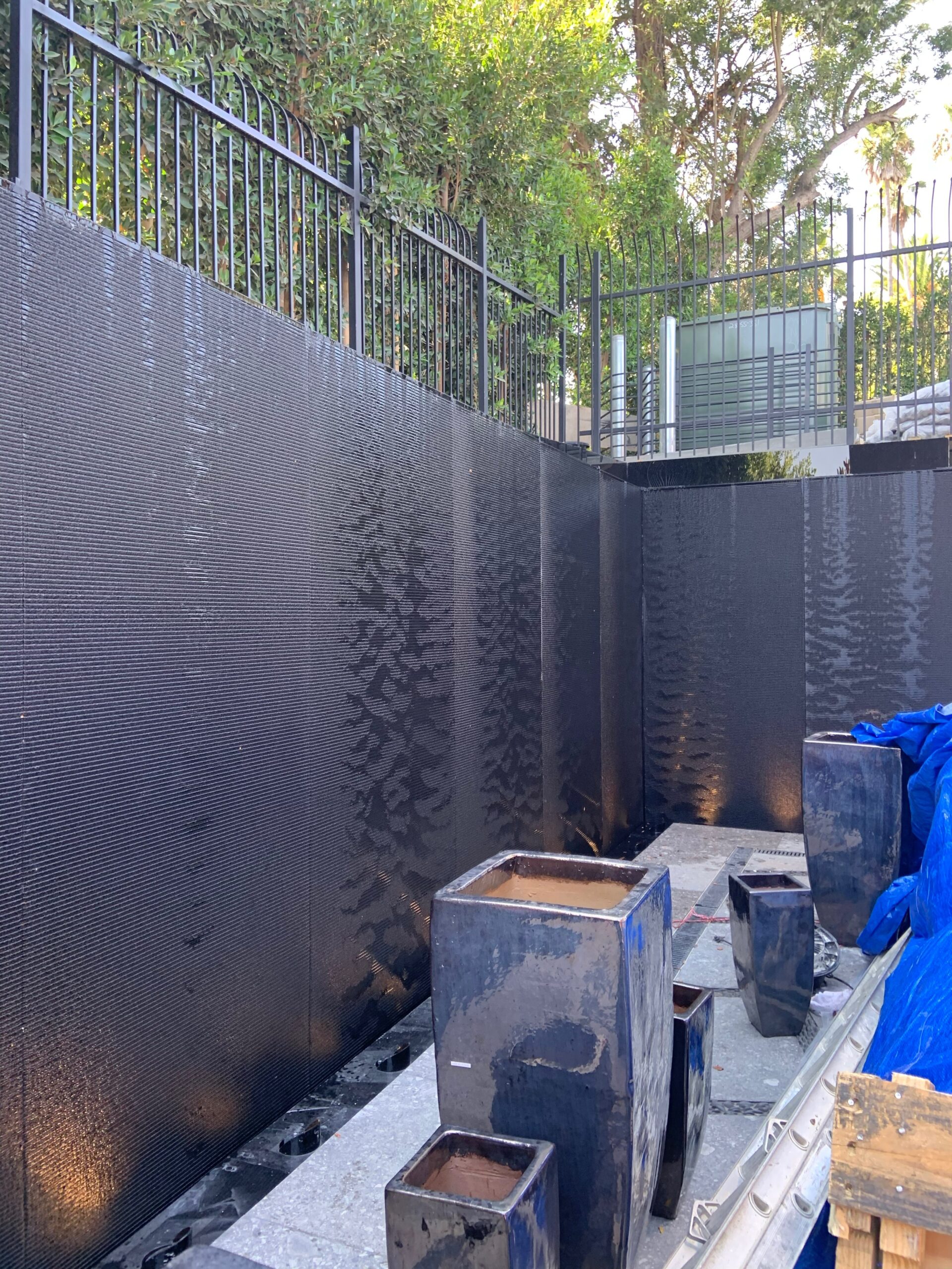 Black Scored Acrylic for Residence at 1200 Bel Air Los Angeles California scaled