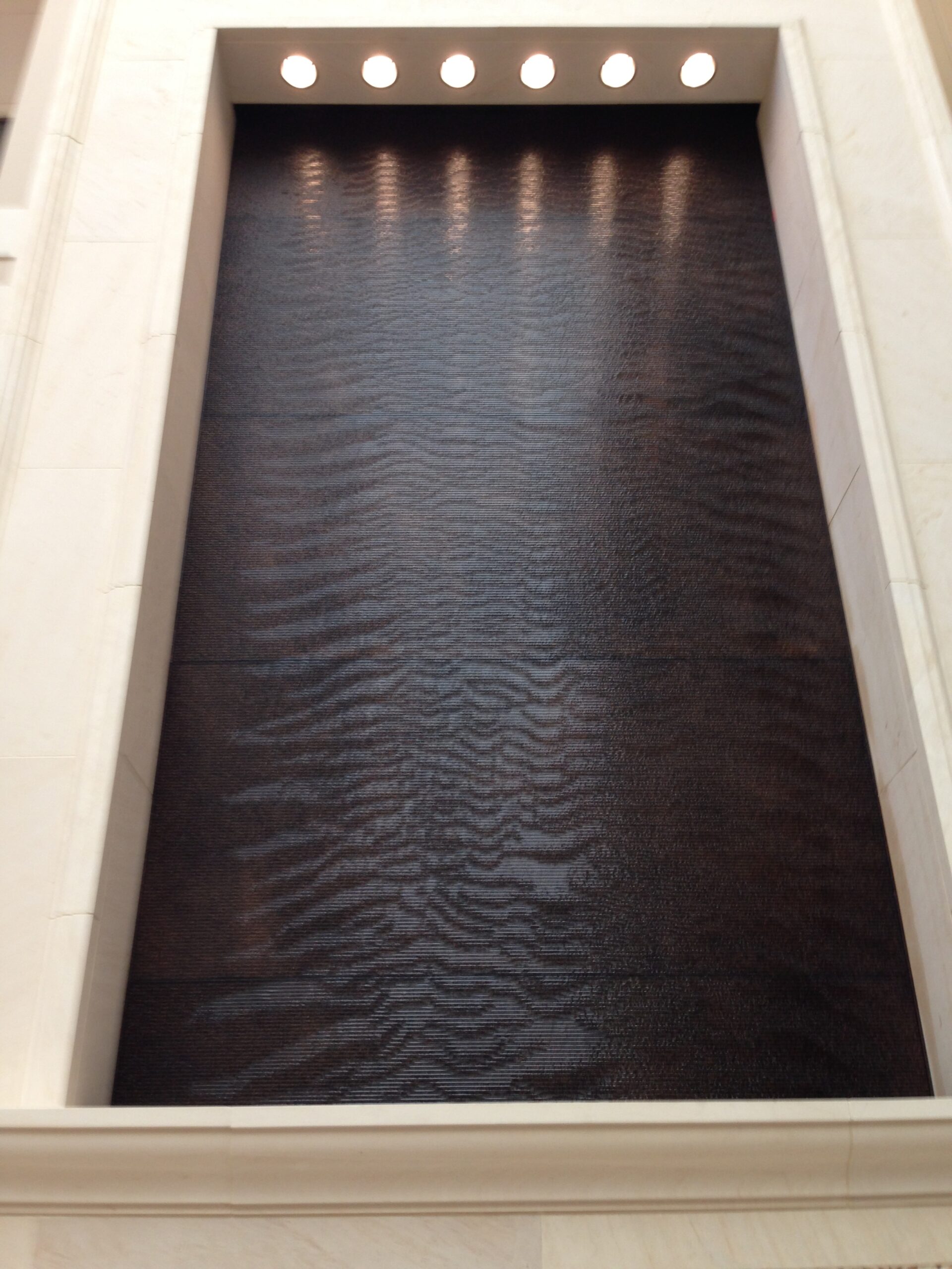Brown Copper Speckled Aquafall Waterfall at Hospital Atrium 5 scaled