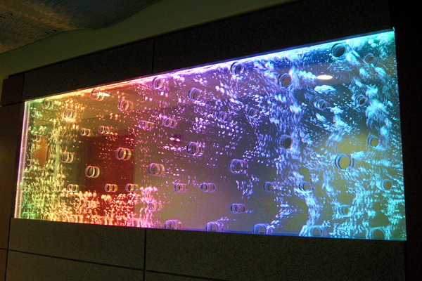 Bubble Wall Edward Hospital Naperville IL Waterpanel Swirling Rod Style 4