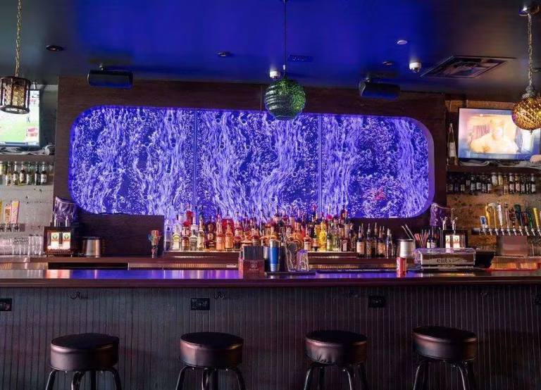 Bubble Wall-Rod Peg Style-Swirley at Courduroy Bar in Las Vegas, Nevada Bubble Wall-Rod Peg Style-Swirley at Courduroy Bar in Las Vegas, Nevada