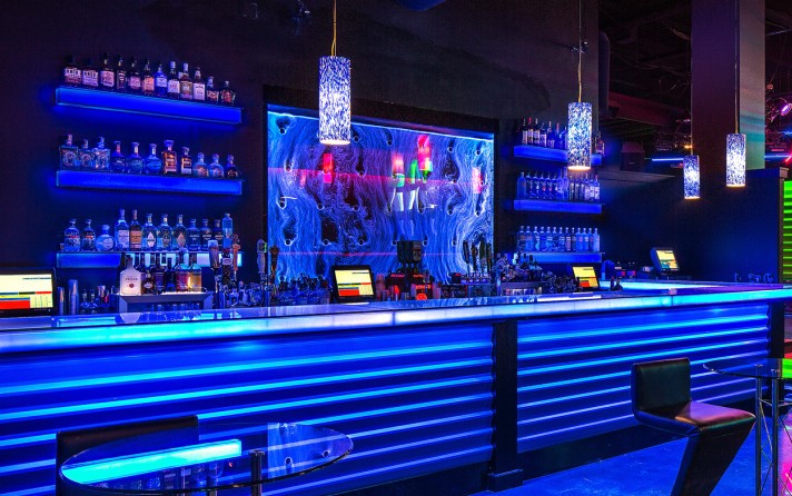 Bubble Wall Swirley Rod Style at Shadeh Nightclub in Buffalo Thunder Casino in New