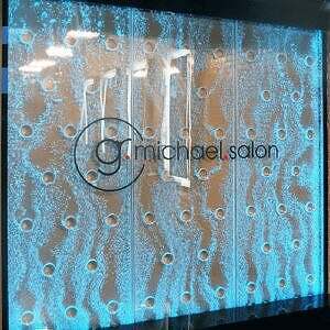 Bubble Wall Water Feature G Michael Salon IN enclosed water feature blue 1 300x300 2