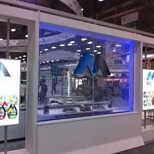 Bubble wall with logo at Kraft_Tradeshow Booth, Las Vegas with blue