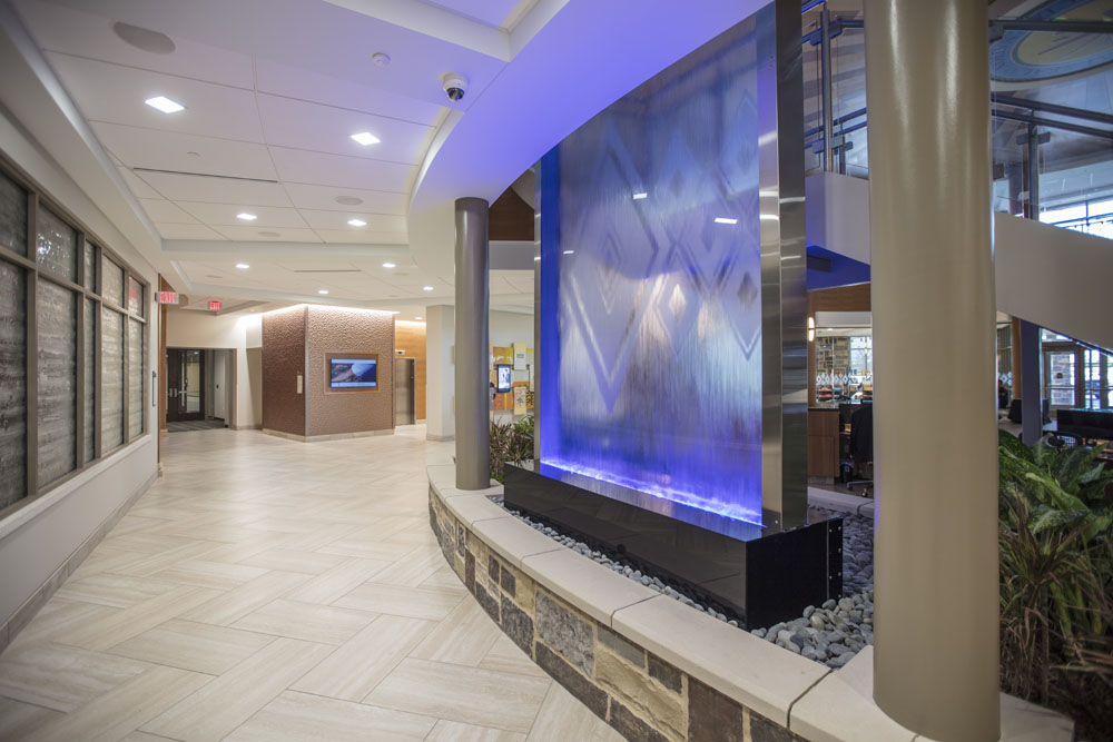 Enclosed Water Wall Waterfall at Choctaw Nation Tribal Headquarters-Durant, Oklahoma 5