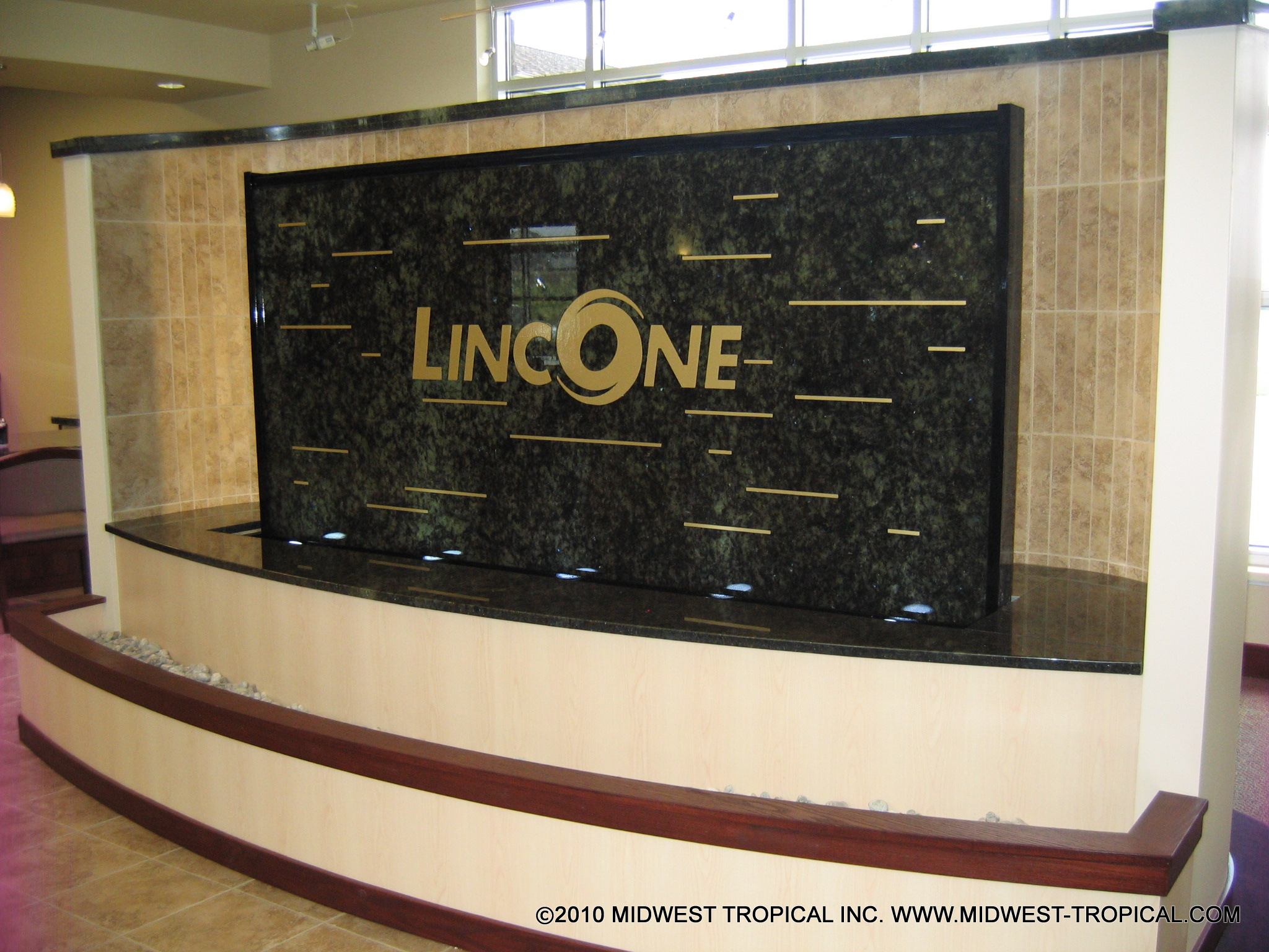 Granite Waterfall at LincOne Credit Union in Nebraska Copy