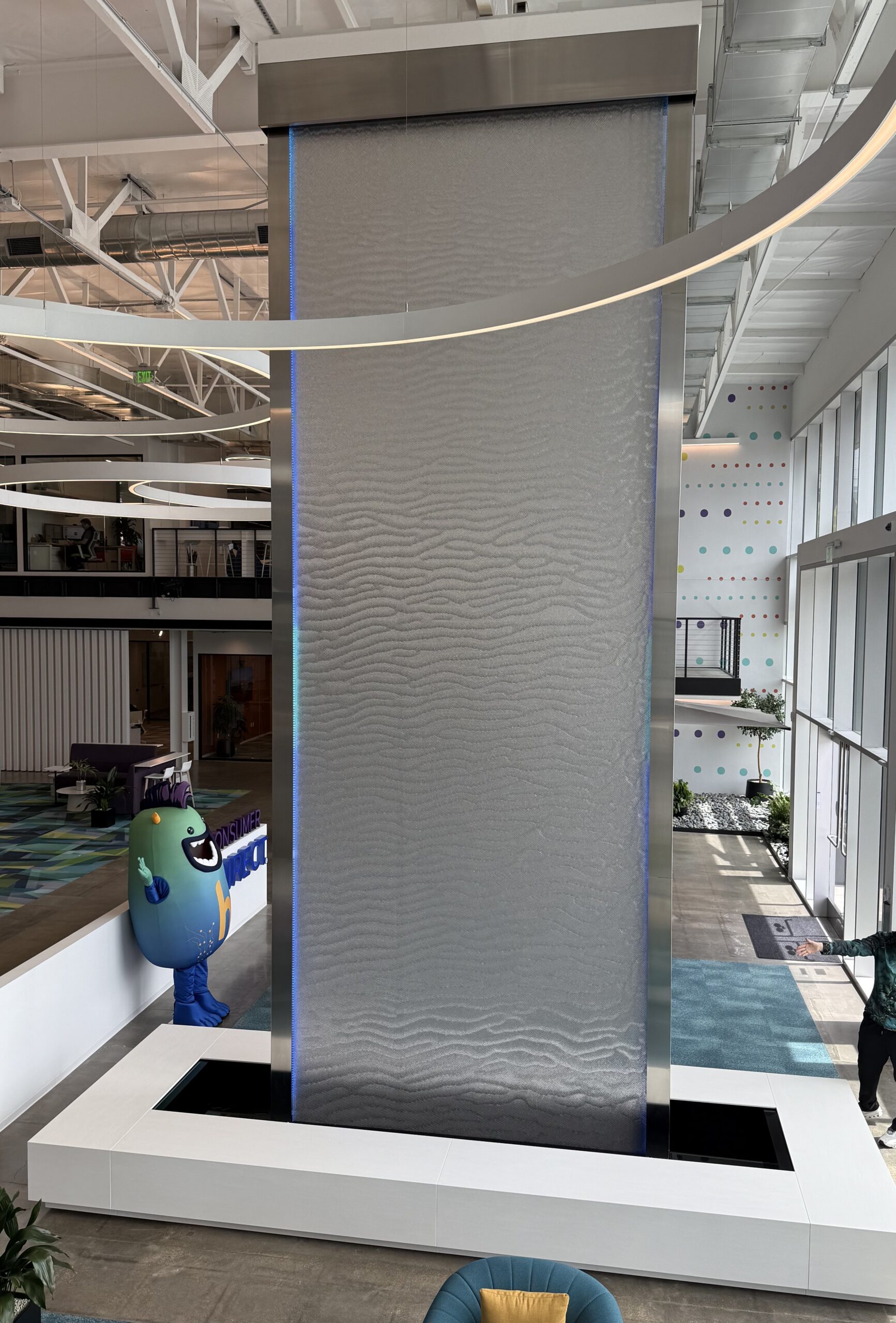 Mesh Water Wall at SPM Consumers Direct in Irvine, California