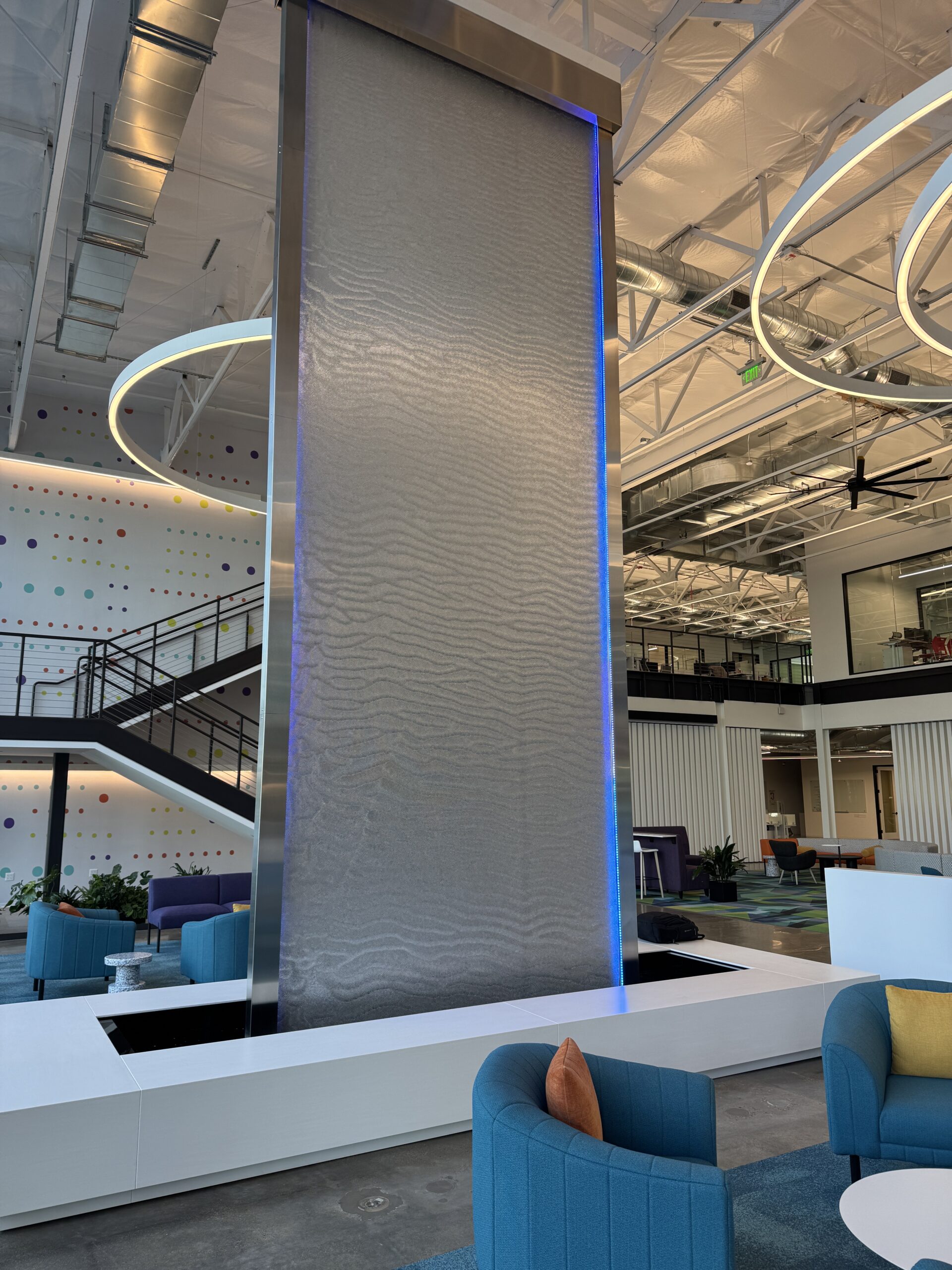 Mesh Water Wall at SPM Consumers Direct in Irvine, California
