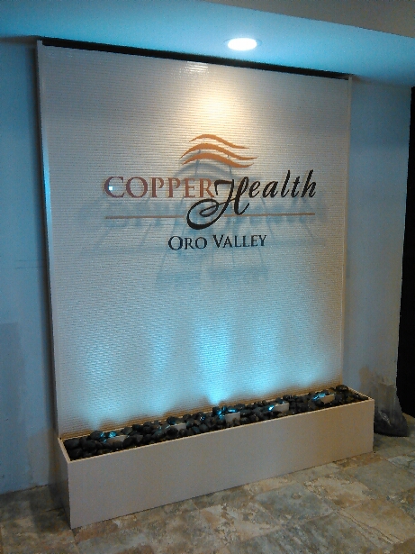 Painted Scored Acrylic Aquafall Water Wall Waterfall with Logo