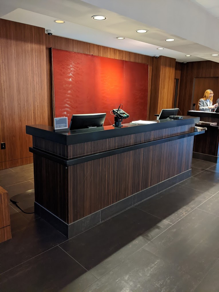 Painted Scored Acrylic Water Wall at Embassy Suites Chevy Chase MAryland