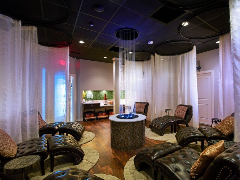 Rain Curtain Round Circular at Five Senses Spa Rain Curtain Round Circular at Five Senses Spa