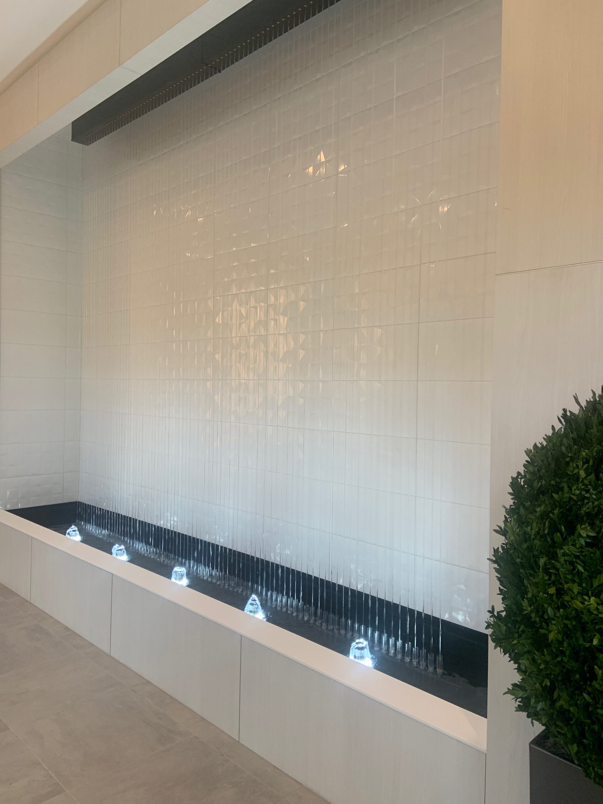 Rain Curtain witrh Reflection Pool and Bubbler Jets for Embassy Suites Atlantic Station in Atlanta Georgia scaled