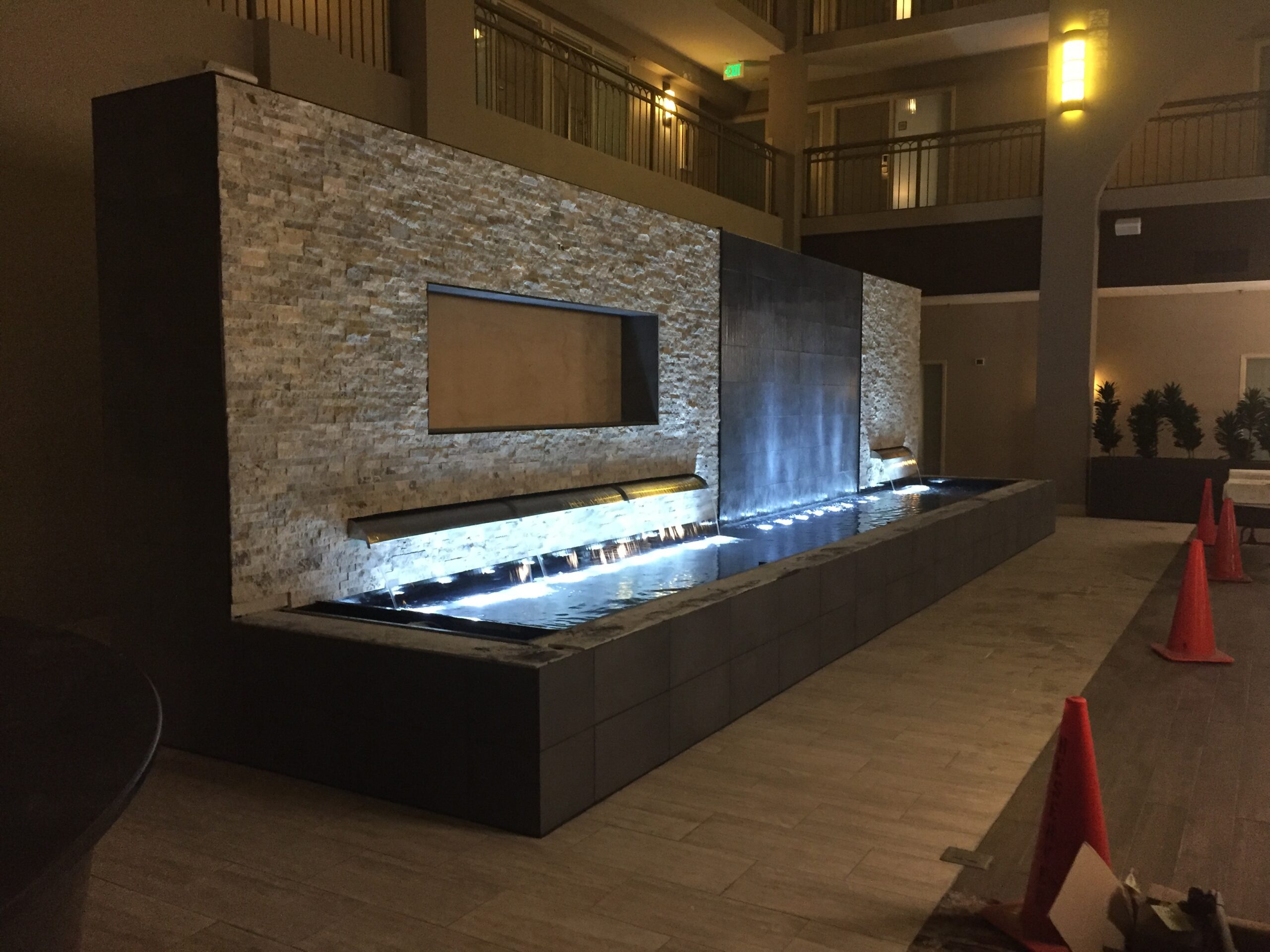 Reflection Pool with Weirs and Water Wall for Embassy Suites Bellevue Washington 1 scaled