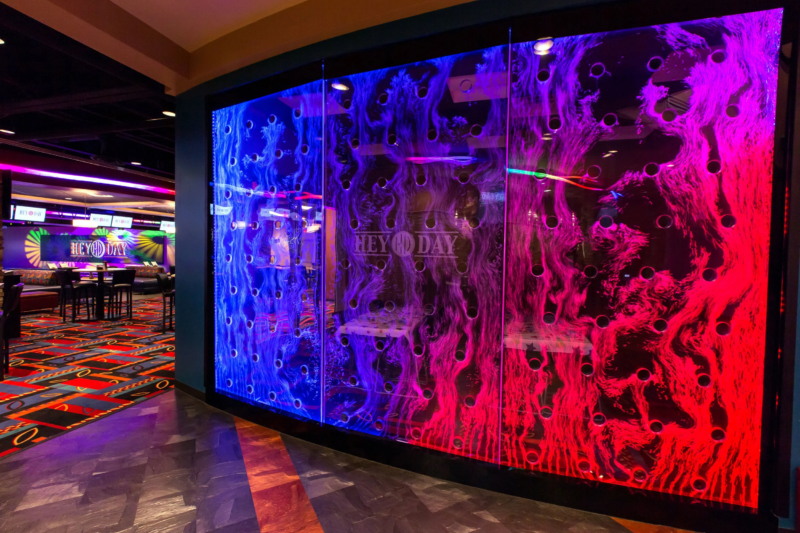 Rod-Swirley-Bubble Wall for HeyDay Entertainment in Norman, Oklahoma