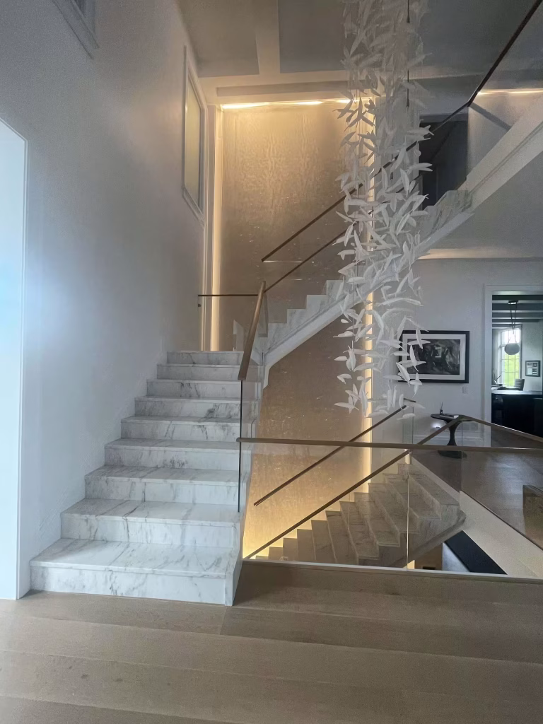 Stainless Steel Mesh Water Wall for Private Residence in Louisville, Kentucky Stainless Steel Mesh Water Wall for Private Residence in Louisville, Kentucky