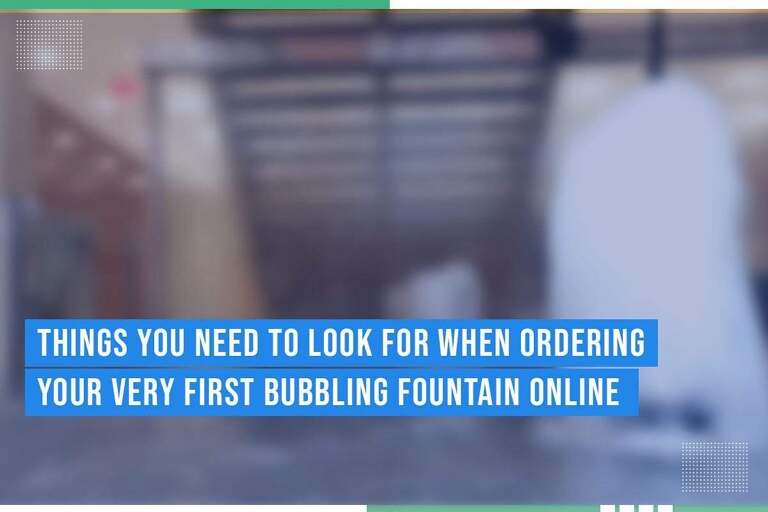Essential Features For Your First Bubbling Fountain Purchase