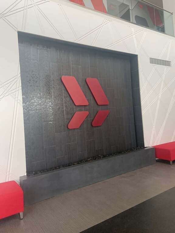 Tile Water Wall At Carter Federal Credit