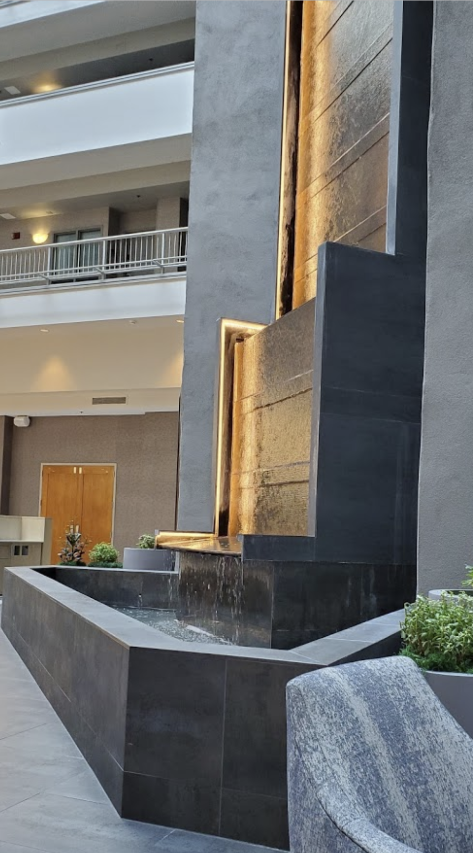 Tile Water Wall at Embassy Suites Montgomery Bay Seaside California