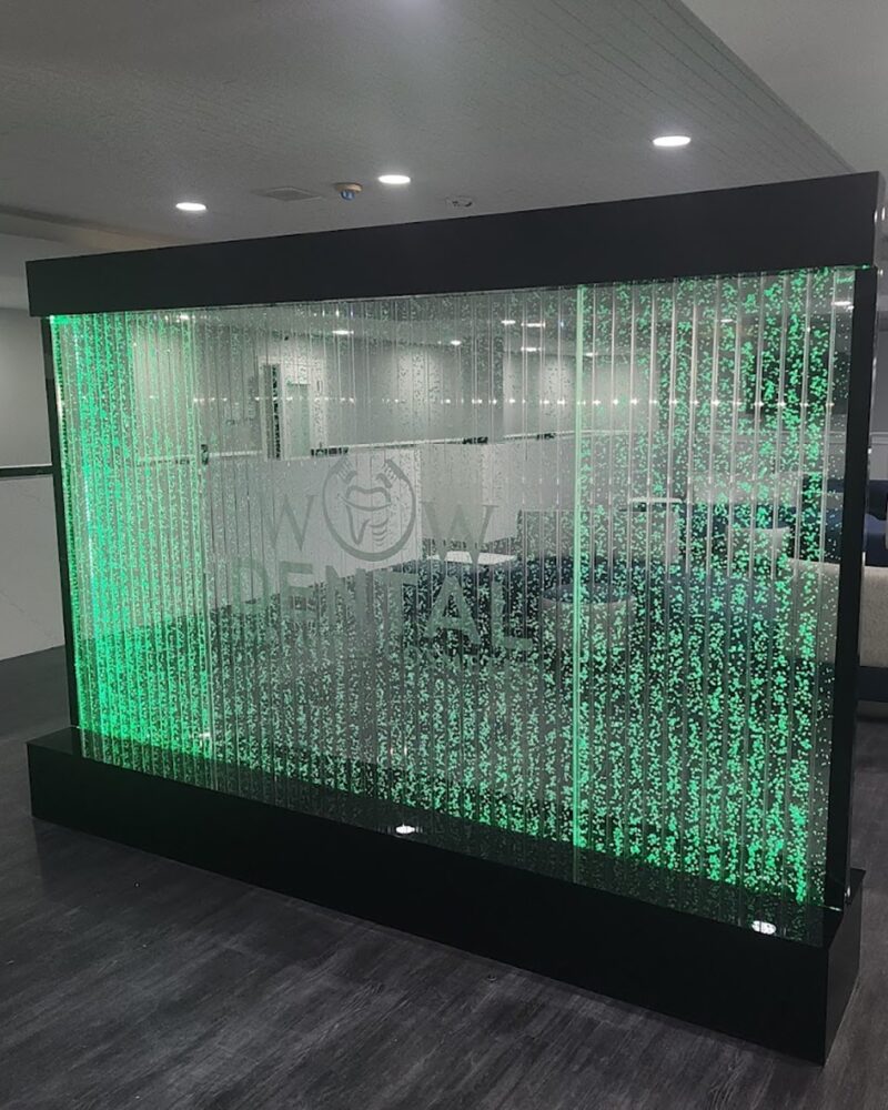 Vertical Chamber Bubble Wall with Etched Logo-Wow Dental in Detroit, Michigan