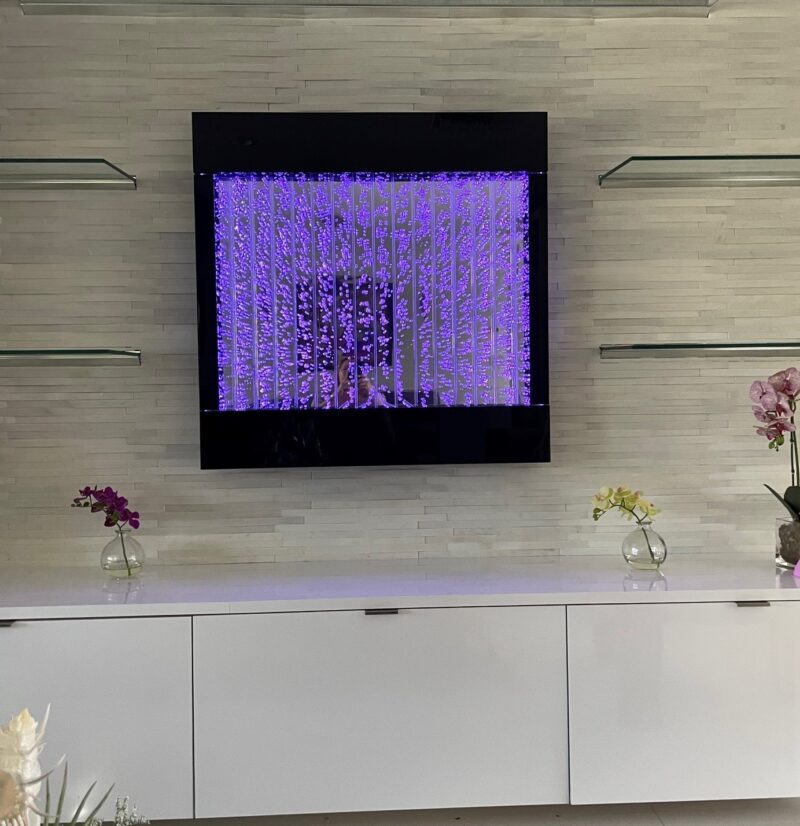 Wall Mounted Vertical Chamber Bubble Wall for Home Residence in Boca Raton, Florida