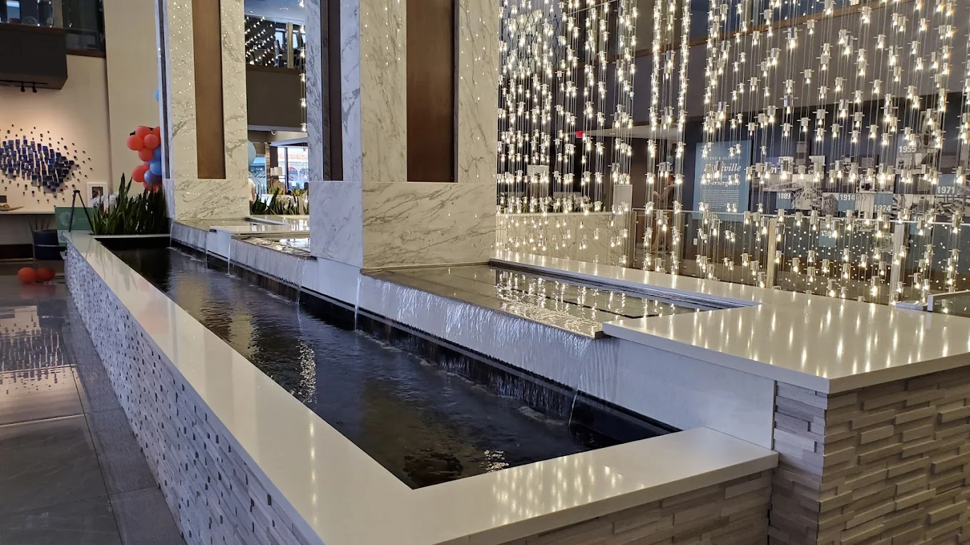 Weir Overflowing into Reflection Pool at Embassy Suites Knoxville Downtown 5