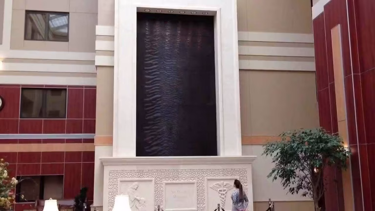 Video Custom Indoor Waterfall Wall-Giant Water Wall in Lobby Video Custom Indoor Waterfall Wall-Giant Water Wall in Lobby