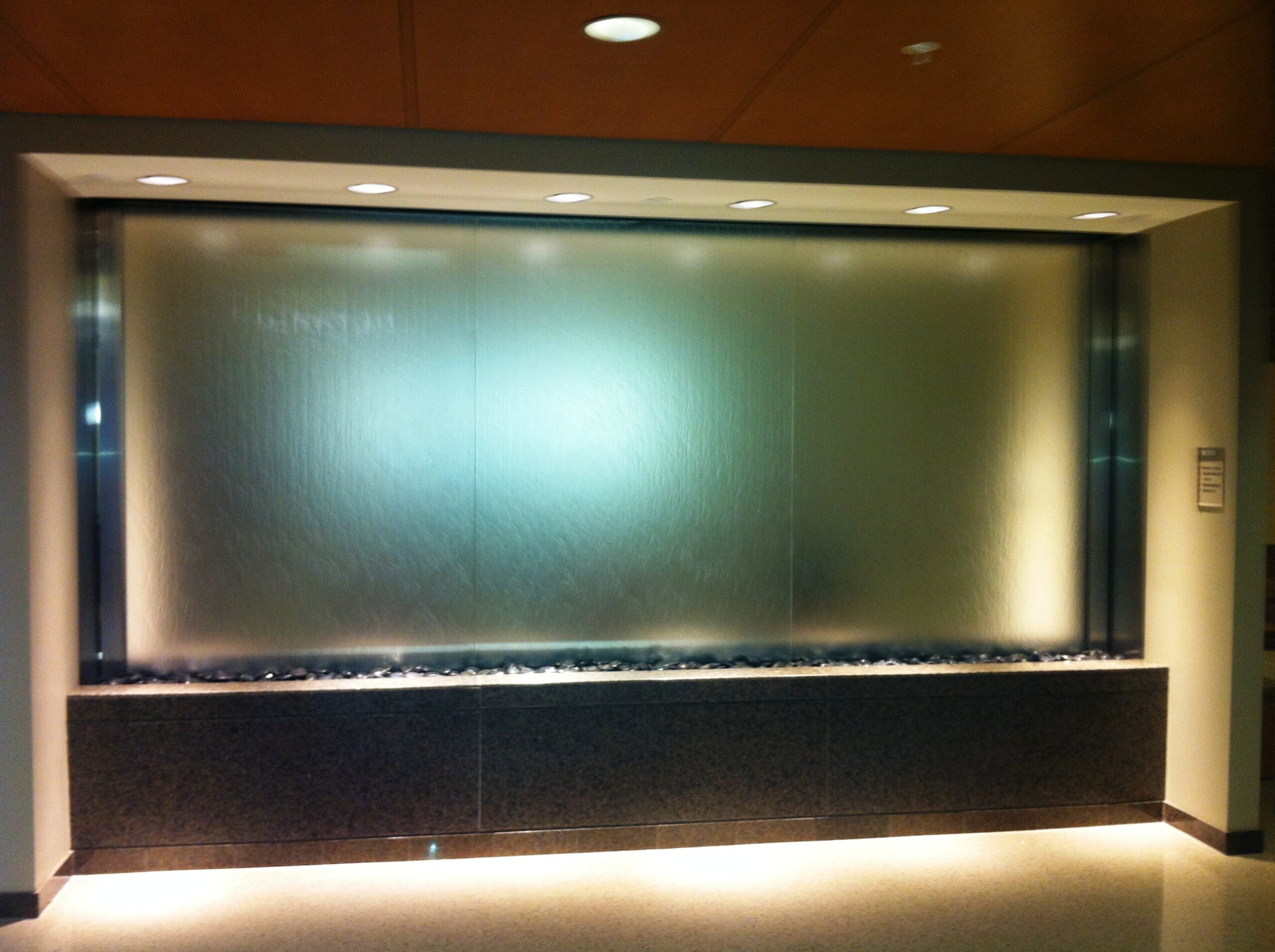 hospital water feature little company of mary evergreen park il interior water wall glass waterfall in lobby scaled