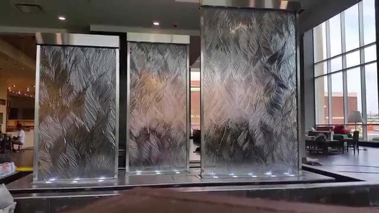 Video Custom Glass Water Walls & Indoor Waterfalls-Unique Indoor Water Walls-Amazing, You Must See!